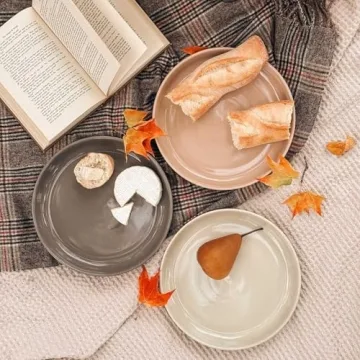 Mora Ceramic Flat Pasta Bowl Set of 4 for Stylish Dining