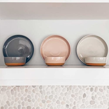 Mora Ceramic Flat Pasta Bowl Set of 4 for Stylish Dining