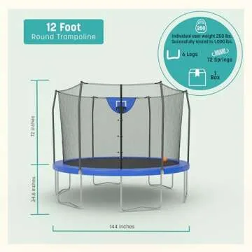 Skywalker Jump N' Dunk Trampoline with Safety Net and Hoop