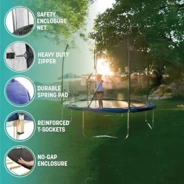 Skywalker Jump N' Dunk Trampoline with Safety Net and Hoop