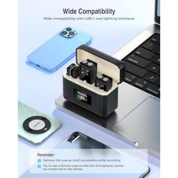 PQRQP Wireless Microphone for Quality Audio Recording