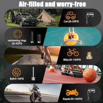 Portable Tire Inflator Air Compressor 160PSI Rechargeable