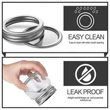 KAMOTA Mason Jars: 24 Pack 8 oz with Silver Lids