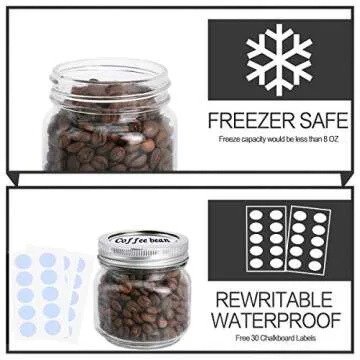 KAMOTA Mason Jars: 24 Pack 8 oz with Silver Lids