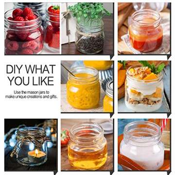 KAMOTA Mason Jars: 24 Pack 8 oz with Silver Lids