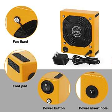 Solder Fume Extractor Smoke Absorber for Soldering Station and DIY Projects