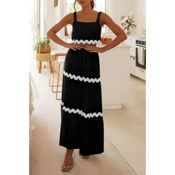 Chic PRETTYGARDEN Summer Maxi Skirt and Top Set