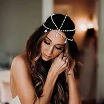 Sparkly Yalice Layered Head Chain for Women and Girls