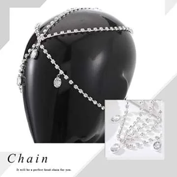 Sparkly Yalice Layered Head Chain for Women and Girls