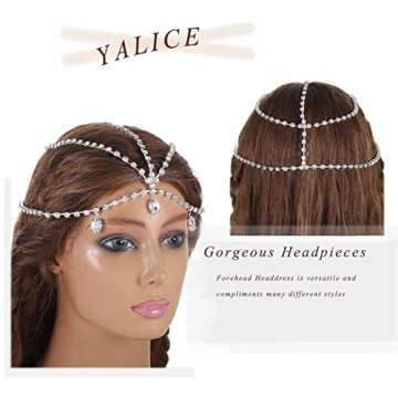 Sparkly Yalice Layered Head Chain for Women and Girls