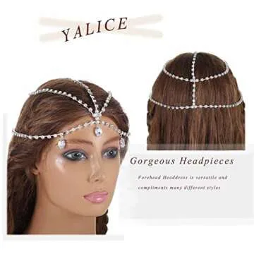 Sparkly Yalice Layered Head Chain for Women and Girls