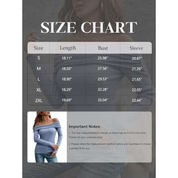 TAKEYAL Off The Shoulder Tops for Women Slim Fit Sweater Blouse Spring Fall Blouse Going Out Nightout Knit Shirts (Blue, XL)