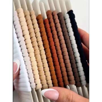 Heliums Ash Blonde Thin Seamless Hair Ties - 18 Pack