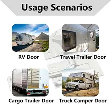 Durable RV Door Latch Stainless Steel Trailer Holder 6 Inch