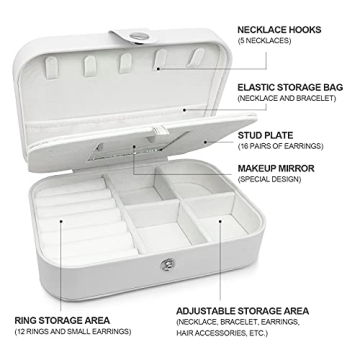 Zoe Sunny Small Jewelry Box for Travel and Gifts