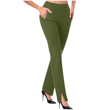 MRGIINRI Women's Comfy Plus Size Dress Pants - Tummy Control & Stylish