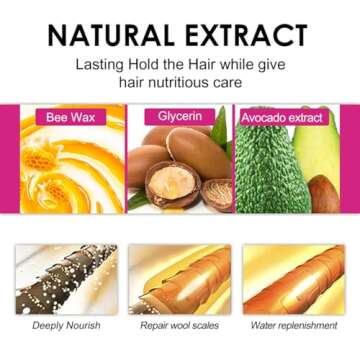 BestLand Hair Wax Stick, Styling Stick for Edge Control, Hair Finishing, and Frizz/Baby Hair Taming ...