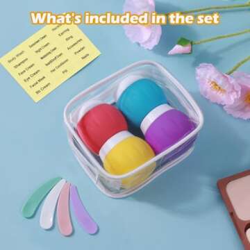 Travel Cosmetic Containers - GLAMFIELDS 1.7oz Leak-proof Jars