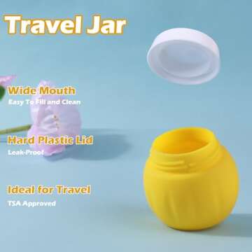Travel Cosmetic Containers - GLAMFIELDS 1.7oz Leak-proof Jars