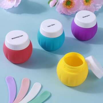 Travel Cosmetic Containers - GLAMFIELDS 1.7oz Leak-proof Jars