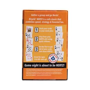 Bicycle Nertz Playing Card Game, 8 Decks of Playing Cards, Fast, Fun, Competitive Multiplayer Solita...