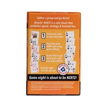 Bicycle Nertz Playing Card Game, 8 Decks of Playing Cards, Fast, Fun, Competitive Multiplayer Solita...