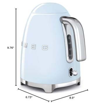SMEG Retro Electric Kettle with Auto Shutoff and Water Indicator