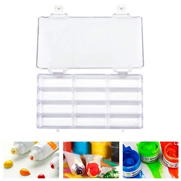 WANDIC 12-Well Airtight Paint Palette for Artists