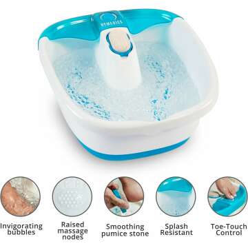 Homedics Bubble Mate Foot Spa with Massage and Bubbles