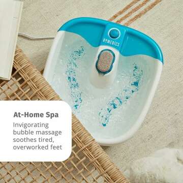 Homedics Bubble Mate Foot Spa with Massage and Bubbles