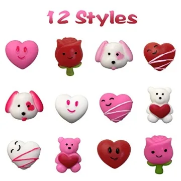 QINGQIU 24 PCS Squishy Toys for Valentine’s Day Fun