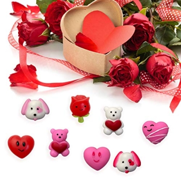 QINGQIU 24 PCS Squishy Toys for Valentine’s Day Fun