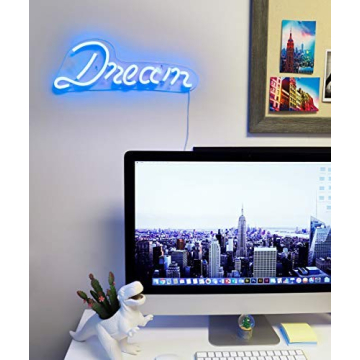 LED Neon Blue Dream Wall Sign for Bright Home Decor