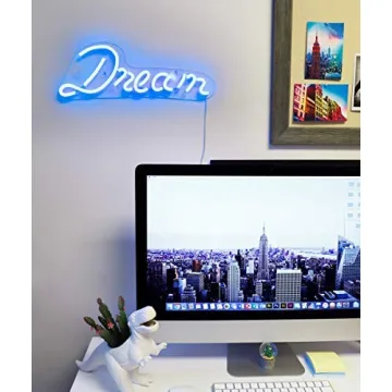 LED Neon Blue Dream Wall Sign for Bright Home Decor