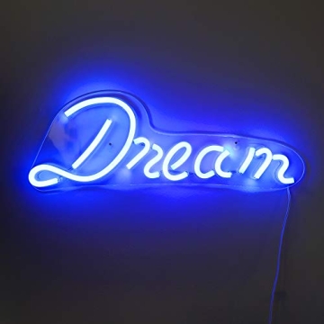 LED Neon Blue Dream Wall Sign for Bright Home Decor