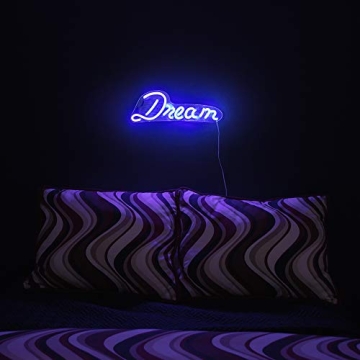LED Neon Blue Dream Wall Sign for Bright Home Decor