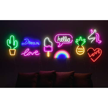 LED Neon Blue Dream Wall Sign for Bright Home Decor