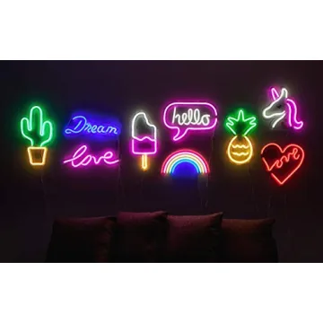 LED Neon Blue Dream Wall Sign for Bright Home Decor