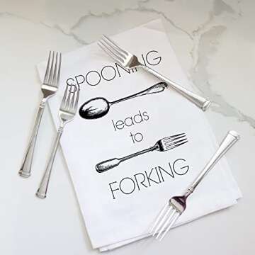 Twisted Wares "Spooning Leads to Forking" Hang Tight Towel