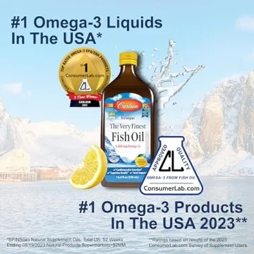 Carlson Labs Finest Fish Oil Supplement - Lemon 16.9 oz