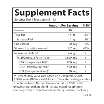 Carlson Labs Finest Fish Oil Supplement - Lemon 16.9 oz