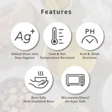 Beso Vida Silicone Bowl with Lids - Leak-Proof Silicone Food Storage Container | Freezer, Microwave, and Oven Safe | Ideal for Soup Freezer & Meal Prep - BPA-Free Containers (Chestnut Brown)