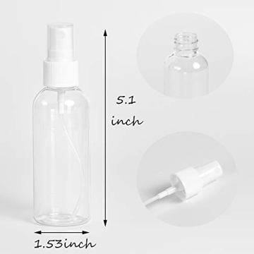Portable ZEJIA 3 Pack Small Spray Bottles for Travel Needs