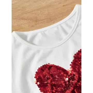 Trendy Girl's Sequin Graphic Tee for Stylish Outfits
