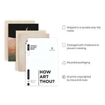 Haus and Hues Mid Century Wall Art Set of 6 Boho Prints