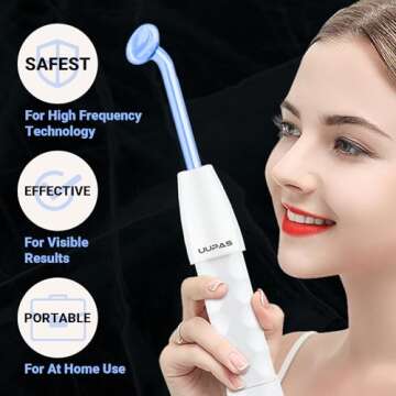 UUPAS 4 in 1 High Frequency Facial Wand for Home Use
