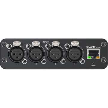 Shure ANI4IN-XLR Audio Network Interface - 4 Mic/Line XLR Inputs for Seamless Connectivity