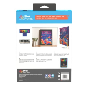 Pixel Frames - Tetris - 9"x12" Shadow Box Art (Big) (PF-TET-100),Multi Color