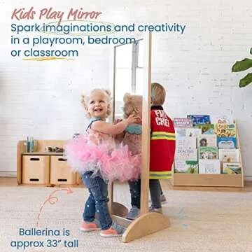 ECR4Kids Double-Sided Kids Mirror for Playrooms and More
