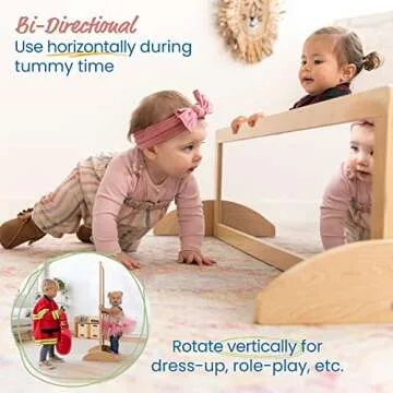 ECR4Kids Double-Sided Kids Mirror for Playrooms and More